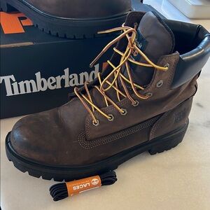 Timberland PRO Brown Leather Work Boots with steel toe